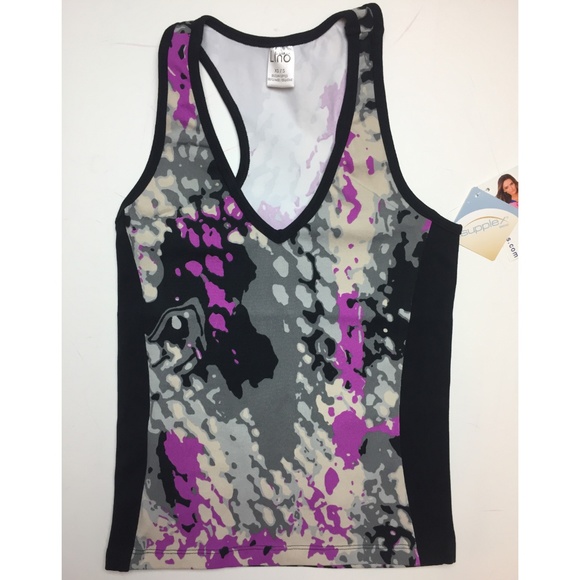 Camo Compression Gym Tank Top Pink M-L - Picture 3 of 7